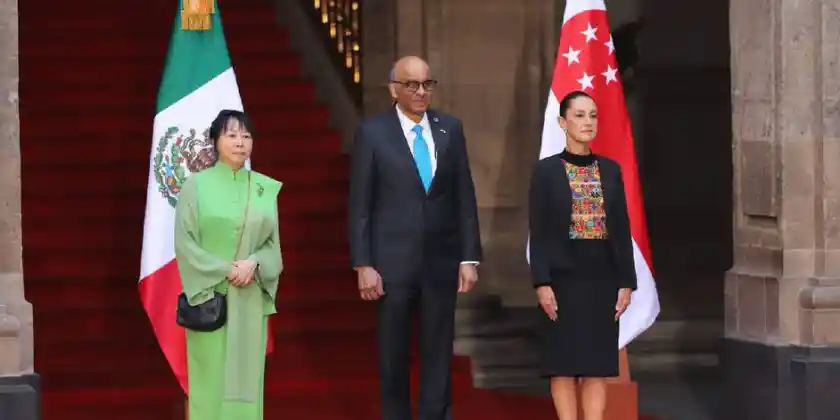 Sheinbaum recibe a presidente de Singapur